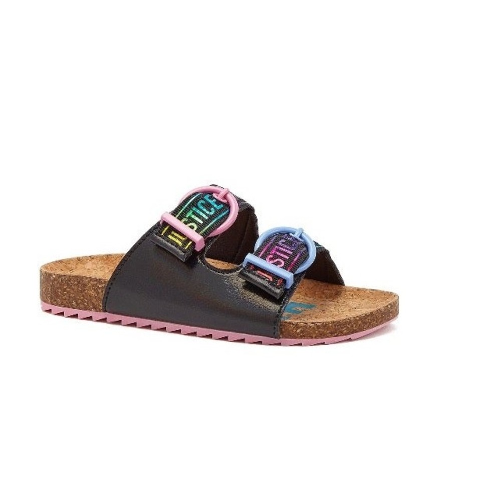Justice girls Footbed Sandals Size 6.